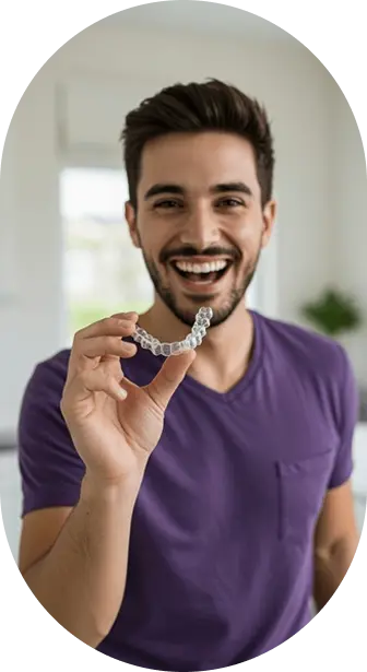 Smiling Man with Retainer